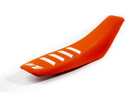 OneGripper Seat Cover Orange / White - Ribbed