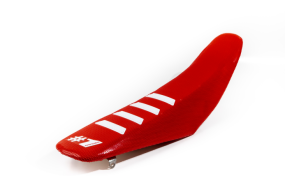 OneGripper Seat Cover Red / White - Ribbed